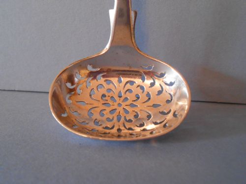 ANTIQUE SILVER SUGAR SIFTER SPOON 1854 - ADDITIONAL PHOTO 1