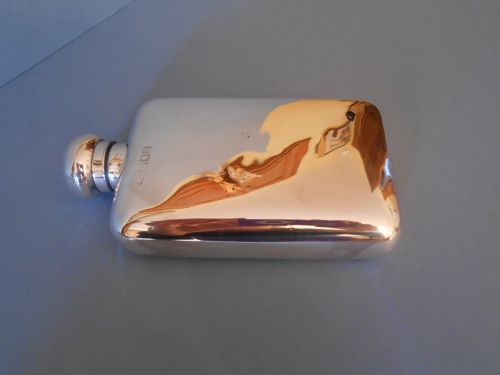 antique silver hip flask 1917 - CATEGORY: ANTIQUE SILVER - DATED 1910