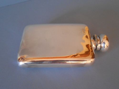 ANTIQUE SILVER HIP FLASK 1917 - ADDITIONAL PHOTO 2
