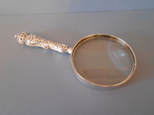 antique silver table magnifying glass william comyns - CATEGORY: ANTIQUE SILVER - DATED 1890