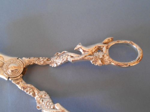 ANTIQUE SOLID SILVER GRAPE SCISSORS 1938 - ADDITIONAL PHOTO 3