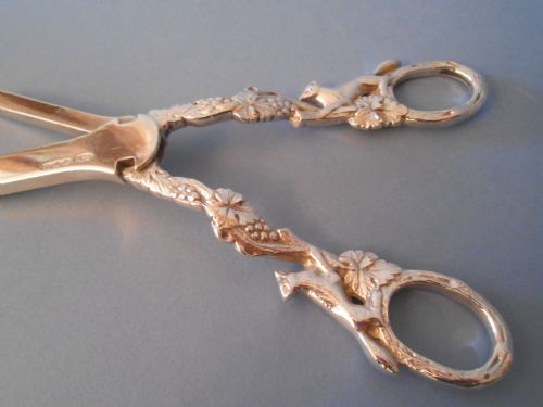 ANTIQUE SOLID SILVER GRAPE SCISSORS 1938 - ADDITIONAL PHOTO 6