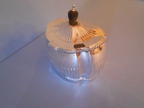 ANTIQUE SILVER VICTORIAN TEA CADDY 1890 - ADDITIONAL PHOTO 1