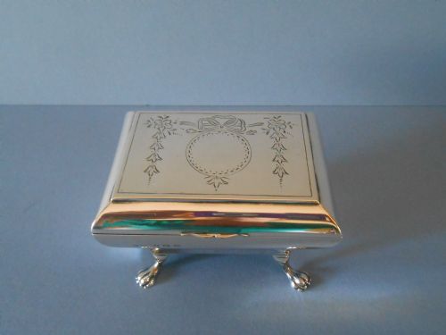 antique silver jewellery casket 1911 - CATEGORY: ANTIQUE SILVER - DATED EDWARDIAN