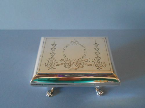 ANTIQUE SILVER JEWELLERY CASKET 1911 - ADDITIONAL PHOTO 4
