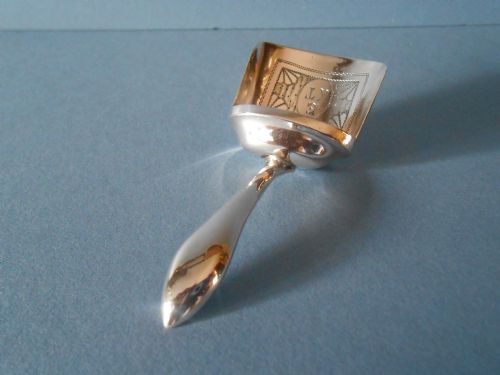 ANTIQUE SILVER BRIGHT CUT CADDY SPOON 1808 - ADDITIONAL PHOTO 1