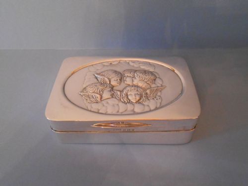antique solid silver table snuff box 1906 - CATEGORY: ANTIQUE SILVER - DATED EDWARDIAN