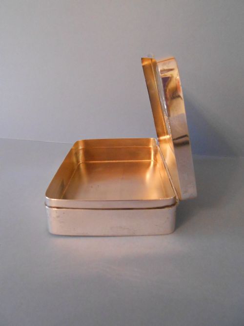 ANTIQUE SOLID SILVER TABLE SNUFF BOX 1906 - ADDITIONAL PHOTO 5