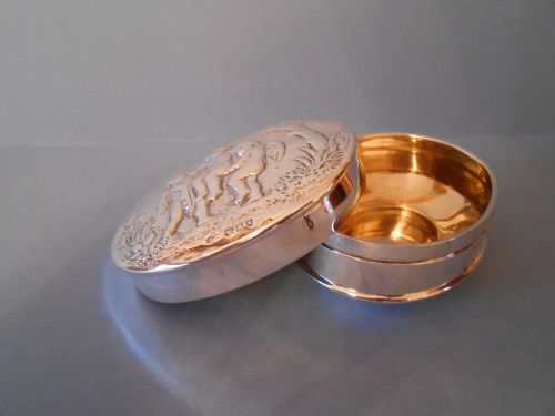 SOLID SILVER TRAVELLING SOAP BOX BARNARD 1895 - ADDITIONAL PHOTO 5