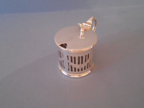 ANTIQUE VICTORIAN SILVER MUSTARD POT 1899 - ADDITIONAL PHOTO 2