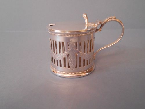 ANTIQUE VICTORIAN SILVER MUSTARD POT 1899 - ADDITIONAL PHOTO 3