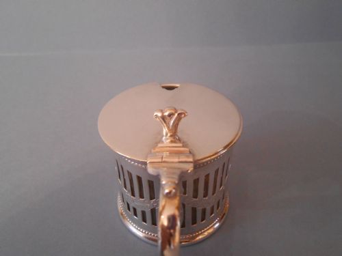 ANTIQUE VICTORIAN SILVER MUSTARD POT 1899 - ADDITIONAL PHOTO 4