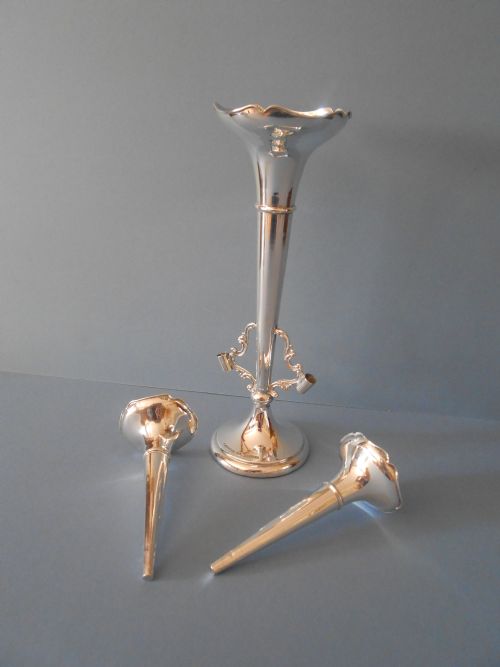 ANTIQUE SOLID SILVER EPERGNE 1924 - ADDITIONAL PHOTO 3