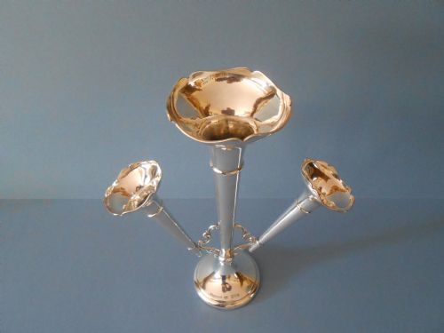 ANTIQUE SOLID SILVER EPERGNE 1924 - ADDITIONAL PHOTO 4