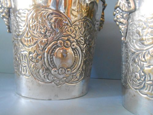 GREAT PAIR OF SILVERPLATED WINE COOLERS - ADDITIONAL PHOTO 2