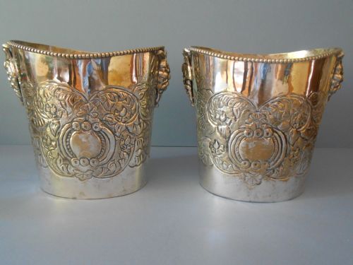 GREAT PAIR OF SILVERPLATED WINE COOLERS - ADDITIONAL PHOTO 4