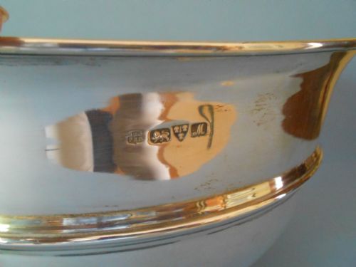 SOLID SILVER PUNCH BOWL CHESTER 1913 798G - ADDITIONAL PHOTO 4