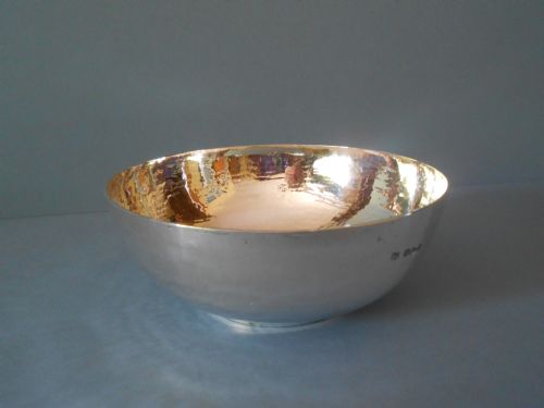 victorian antique hammered silver bowl 1895 - CATEGORY: ANTIQUE SILVER - DATED 1890