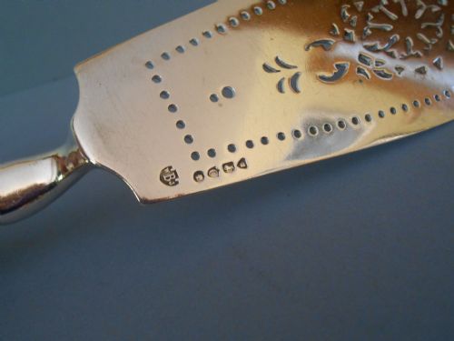 LOVELY ANTIQUE SILVER AND IVORY CAKE SLICE BARNARD 1878 - ADDITIONAL PHOTO 5