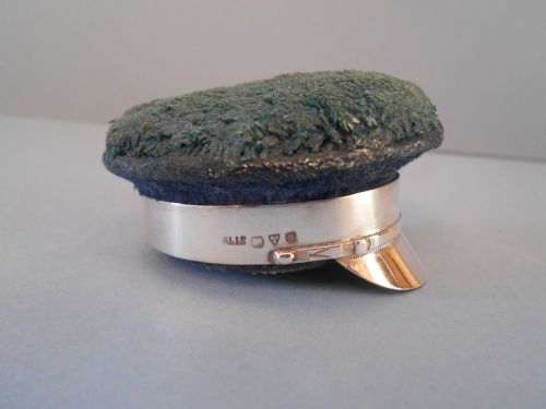antique solid silver wwi pin cushion 1914 - CATEGORY: ANTIQUE SILVER - DATED 1910