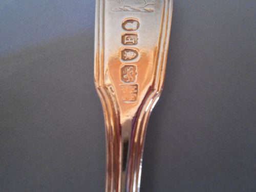 SET OF TWELVE SOLID SILVER GEORGIAN FORKS - ADDITIONAL PHOTO 2