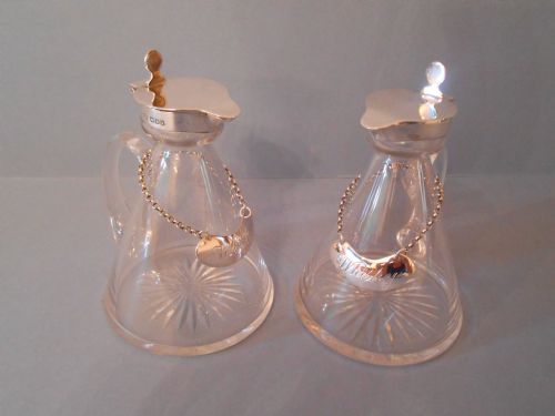 pair of antique silver whiskey noggins 19045 - CATEGORY: ANTIQUE SILVER - DATED EDWARDIAN