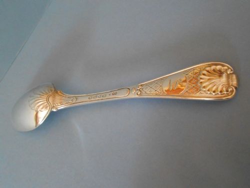 SUPERB ANTIQUE SILVER QUILTED TABLE SPOON - ADDITIONAL PHOTO 6