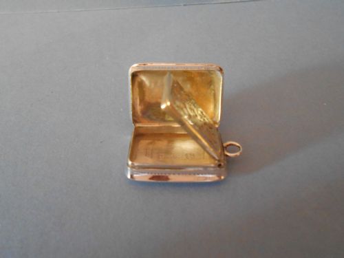 ANTIQUE SOLID SILVER VINAIGRETTE NATHANIAL MILLS - ADDITIONAL PHOTO 3