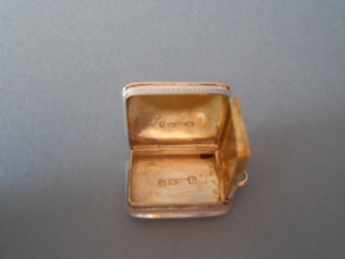 ANTIQUE SOLID SILVER VINAIGRETTE NATHANIAL MILLS - ADDITIONAL PHOTO 4