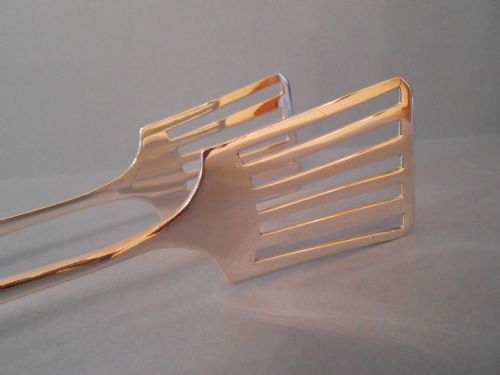 HEAVY PAIR OF SOLID SILVER ASPARAGUSCAKE SERVERS - ADDITIONAL PHOTO 1