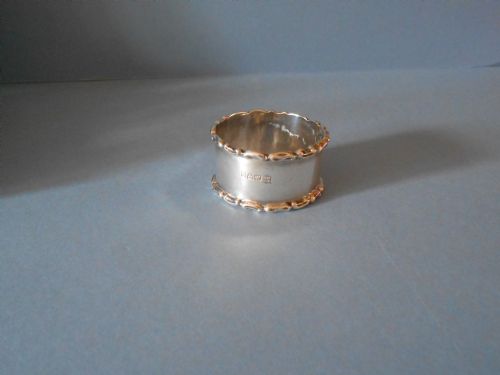 SIX SOLID SILVER NAPKIN RINGS 1906 - ADDITIONAL PHOTO 2
