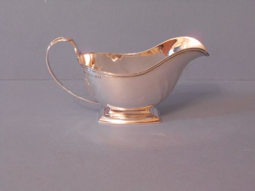 art deco style solid silver sauce boat 1934 - CATEGORY: ANTIQUE SILVER - DATED 1930