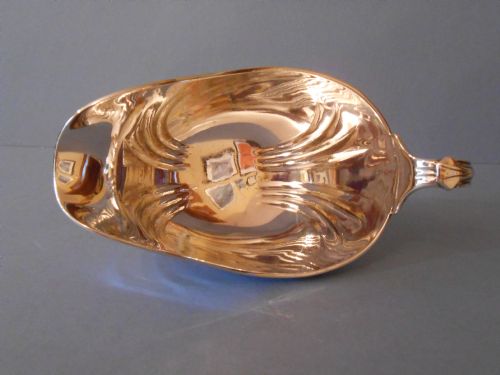 ART DECO STYLE SOLID SILVER SAUCE BOAT 1934 - ADDITIONAL PHOTO 2