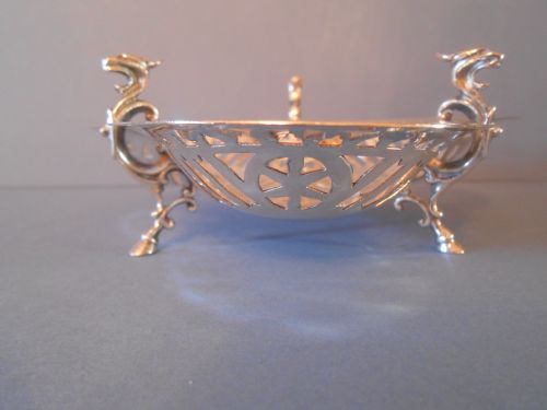 ANTIQUE SCOTTISH SILVER PIERCED CLOVER DISH 1900 - ADDITIONAL PHOTO 1