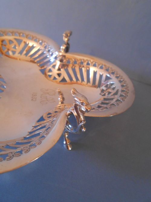 ANTIQUE SCOTTISH SILVER PIERCED CLOVER DISH 1900 - ADDITIONAL PHOTO 7
