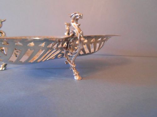 ANTIQUE SCOTTISH SILVER PIERCED CLOVER DISH 1900 - ADDITIONAL PHOTO 8