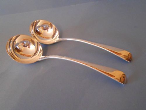 PAIR OF ANTIQUE SILVER LADLES 1917 - ADDITIONAL PHOTO 1