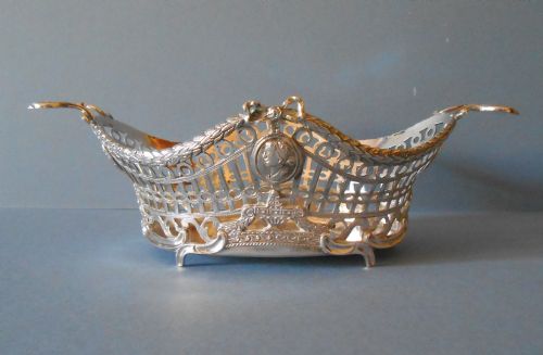 stunning solid dutch silver basket - CATEGORY: ANTIQUE SILVER - DATED VICTORIAN