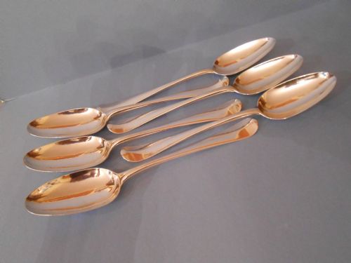 SET OF 6 GEORGIAN SILVER TABLE SPOONS 1768 - ADDITIONAL PHOTO 1