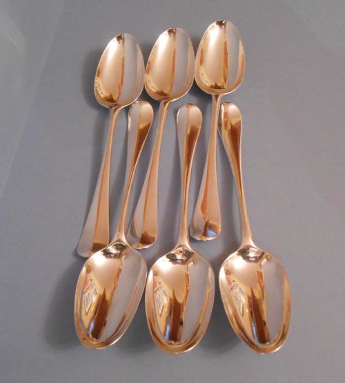 SET OF 6 GEORGIAN SILVER TABLE SPOONS 1768 - ADDITIONAL PHOTO 5