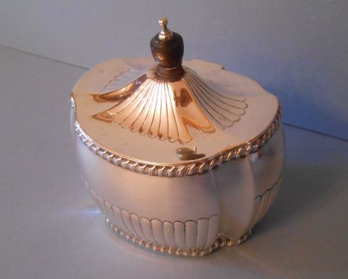 antique silver victorian tea caddy 1890 - CATEGORY: ANTIQUE SILVER - DATED VICTORIAN
