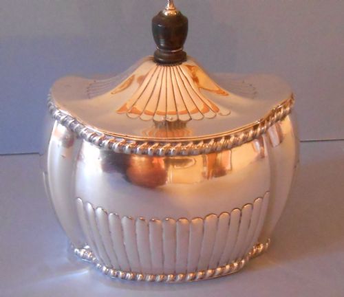 ANTIQUE SILVER VICTORIAN TEA CADDY 1890 - ADDITIONAL PHOTO 2