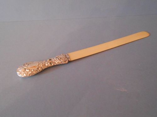 ANTIQUE SILVER IVORY PAGE TURNER 1912 - ADDITIONAL PHOTO 1