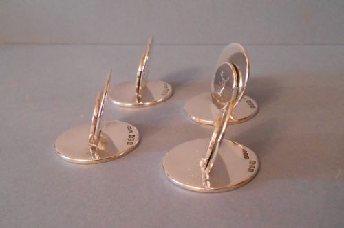BOXED SET OF ANTIQUE EDWARDIAN SOLID SILVER STAG MENU HOLDERS 1909 - ADDITIONAL PHOTO 3