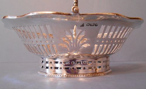 ANTIQUE SOLID SILVER BASKET 1917 - ADDITIONAL PHOTO 2
