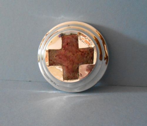 antique solid silver ww1 red cross pin cushion 1916 - CATEGORY: ANTIQUE SILVER - DATED 1910