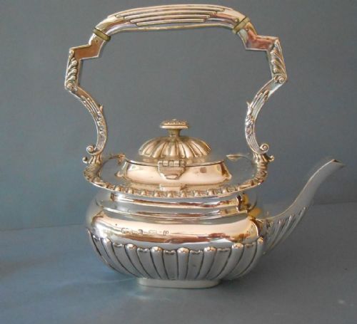 ANTIQUE EDWARDIAN SOLID SILVER SPIRIT KETTLE 1904 - ADDITIONAL PHOTO 5