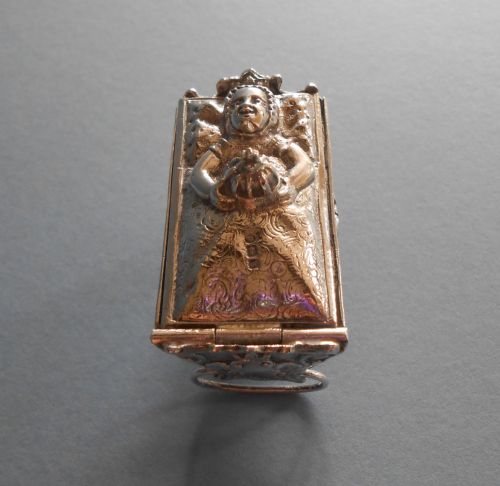 ANTIQUE SOLID SILVER NOVELTY SNUFF BOX 1902 - ADDITIONAL PHOTO 3