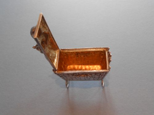 ANTIQUE SOLID SILVER NOVELTY SNUFF BOX 1902 - ADDITIONAL PHOTO 4
