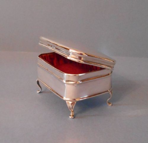 ANTIQUE SOLID SILVER JEWELLERY BOX - ADDITIONAL PHOTO 1